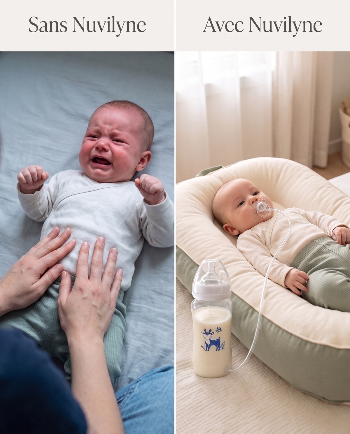 Le biberon que bébé tient tout seul.